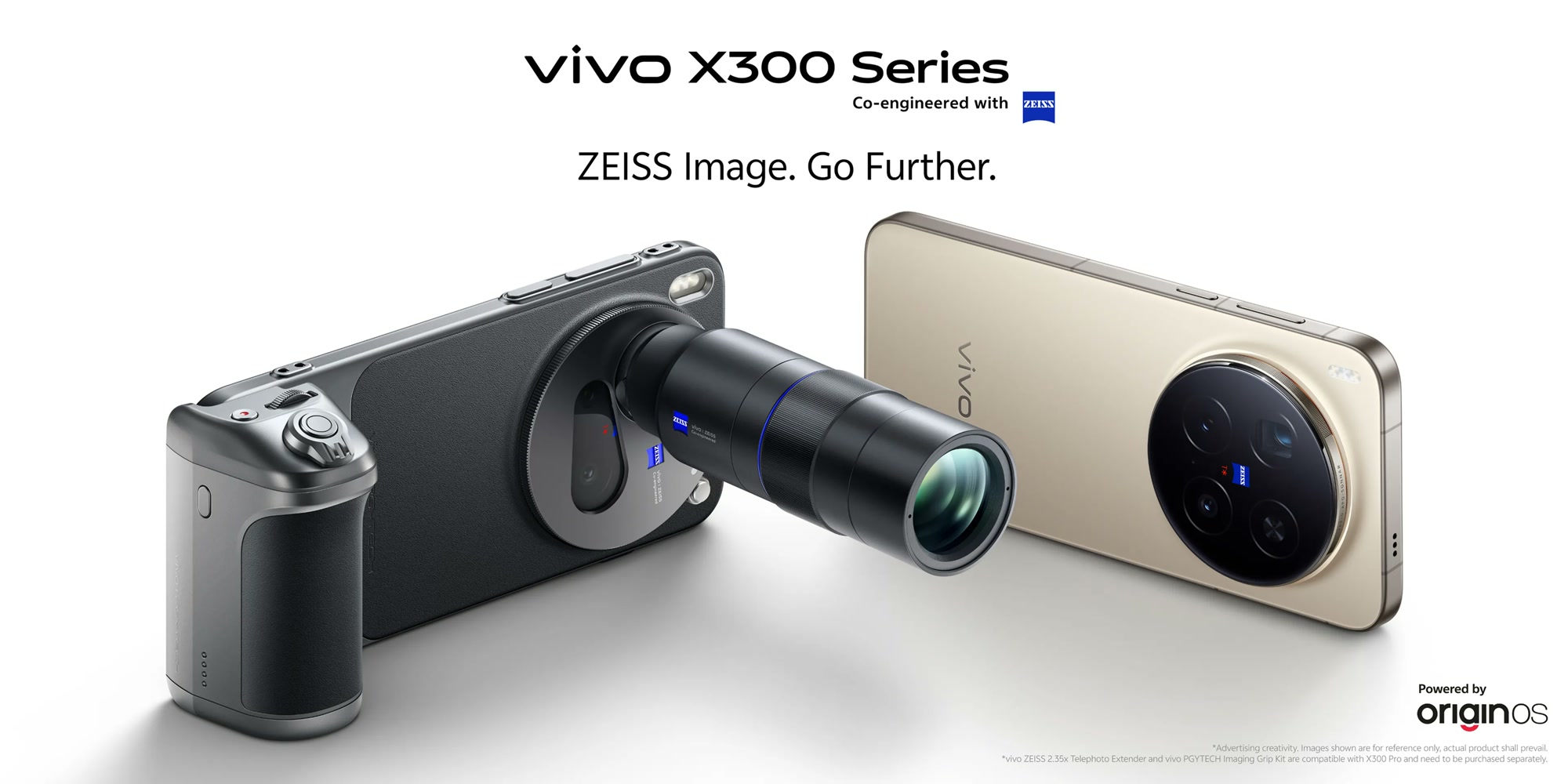 vivo X300 Pro en Phantom Black, parte delantera y trasera